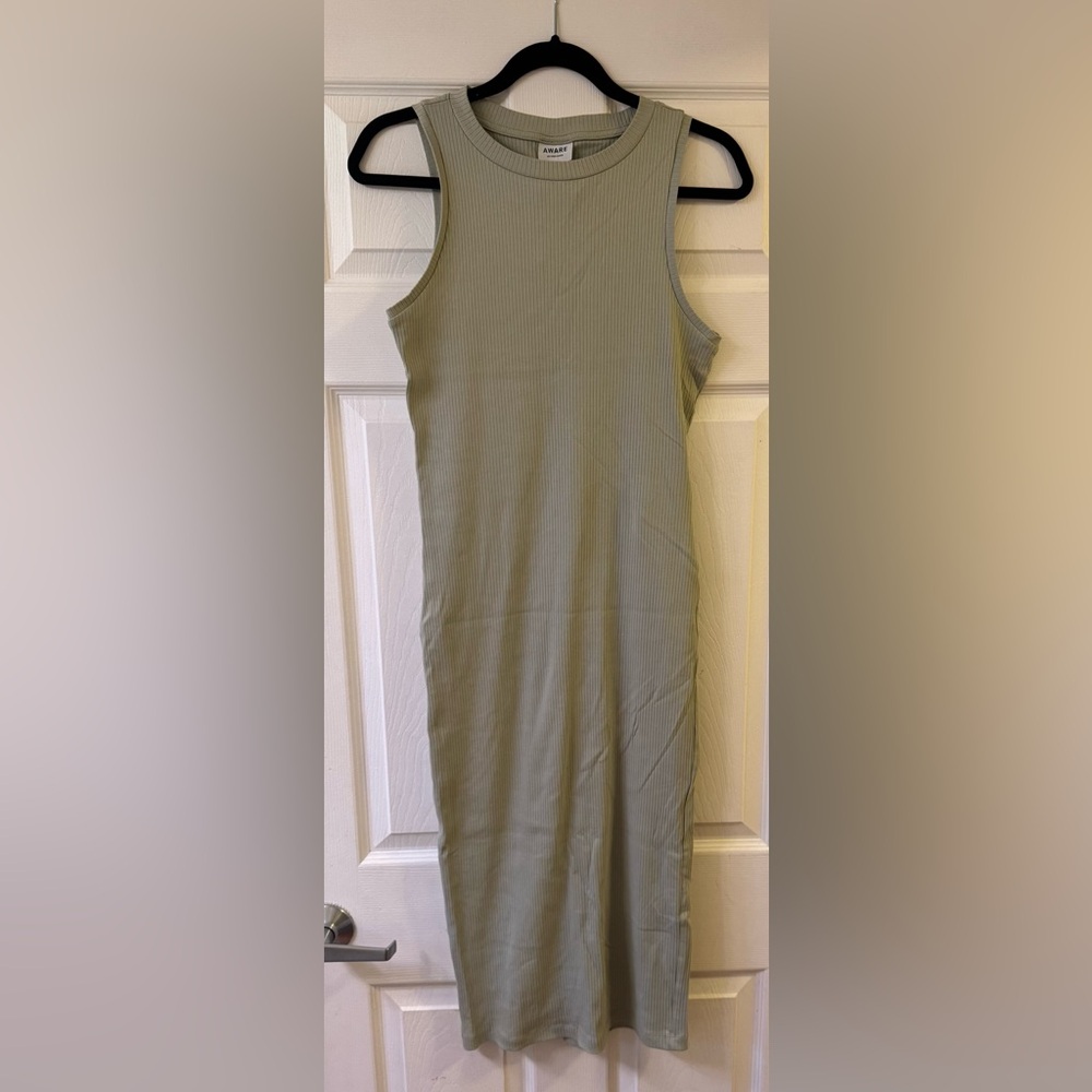 Vero Moda Green Sleeveless Sheath Midi Dress